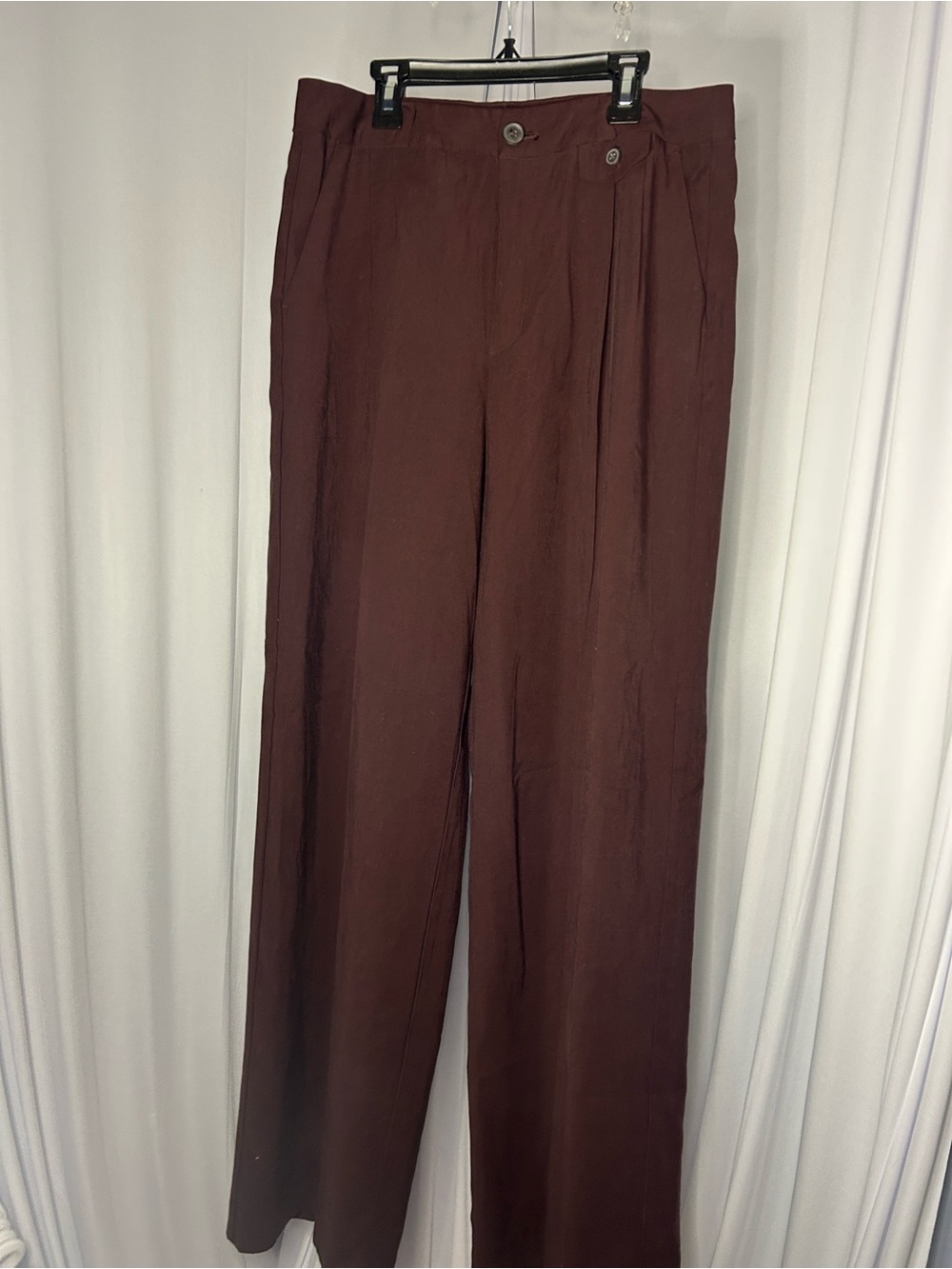 A New Day Women’s Burgundy Wide-Leg Dress Pants Size 10